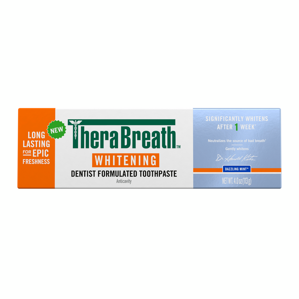TheraBreath Whitening Toothpaste, Peroxide-Free & Anticavity, Dazzling Mint fPME
